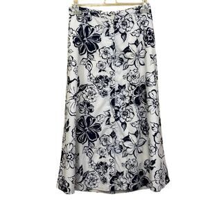 Lauren Ralph Lauren blue/white floral maxiskirt, Easter, bloomcore, flowy